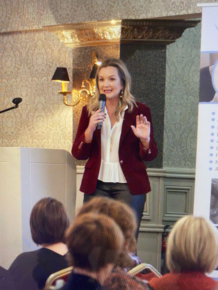 Tara Grimes speaking at a women’s health event